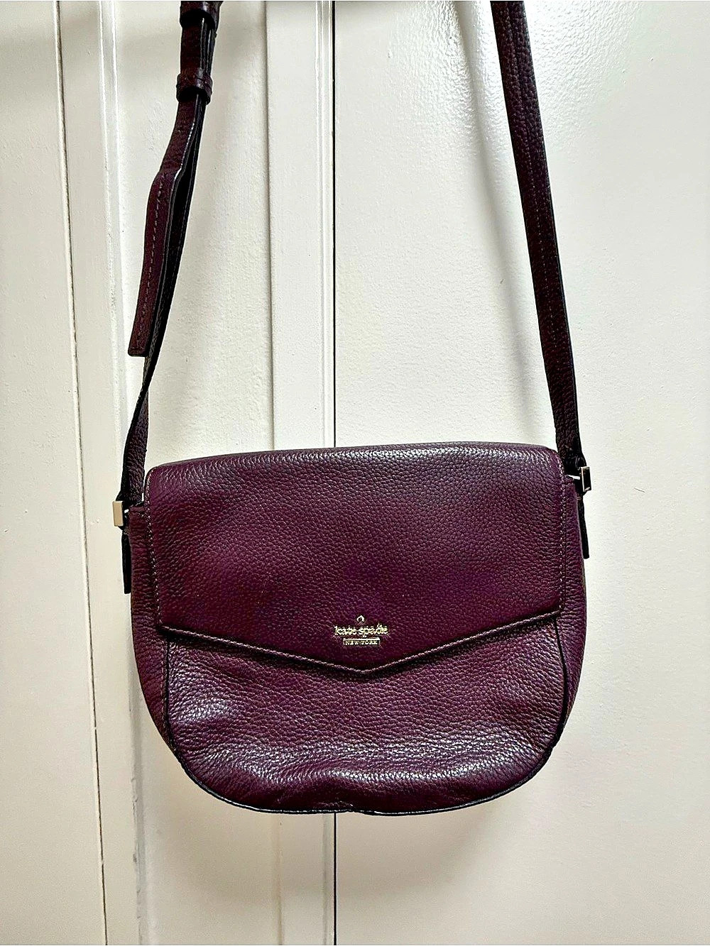 Kate Spade Purple Leather Crossbody Bag